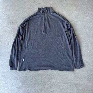 minus33 mens merino wool 1/4 zip long sleeve pullover size XXL